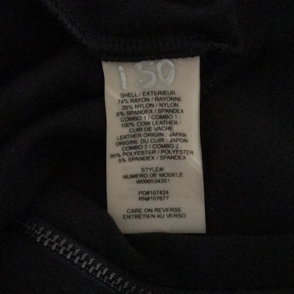 ALICE + OLIVIA GRACIE LEATHER-SLEEVE DRESS NWT - Picture 7 of 8